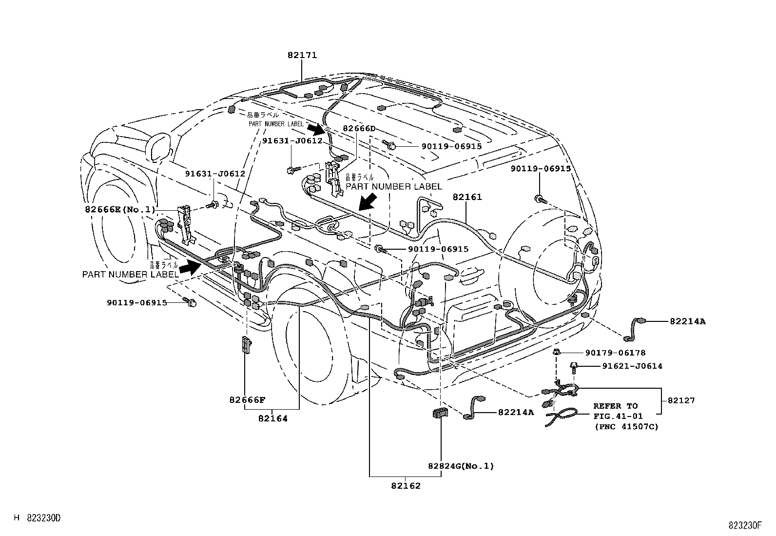 82142-60150 WIRE, INSTRUMENT PANEL, NO.2 product image