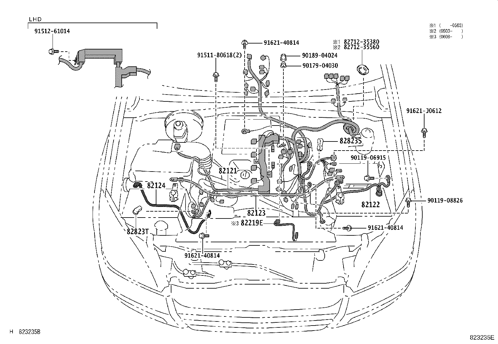 82124-60120 WIRE, ENGINE, NO.4 product image