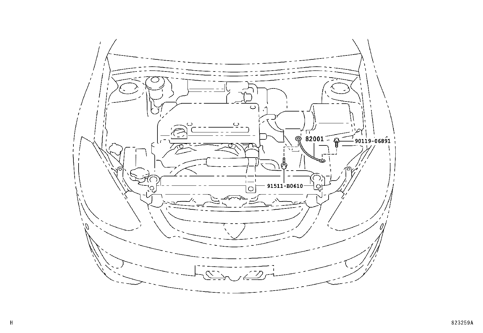 82151-21110 WIRE, FRONT DOOR, RH product image