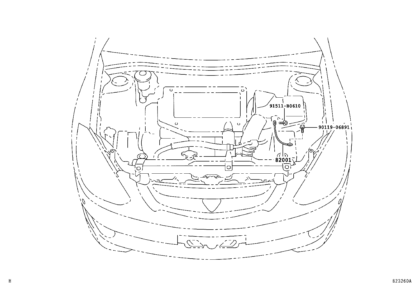 82151-21110 WIRE, FRONT DOOR, RH product image