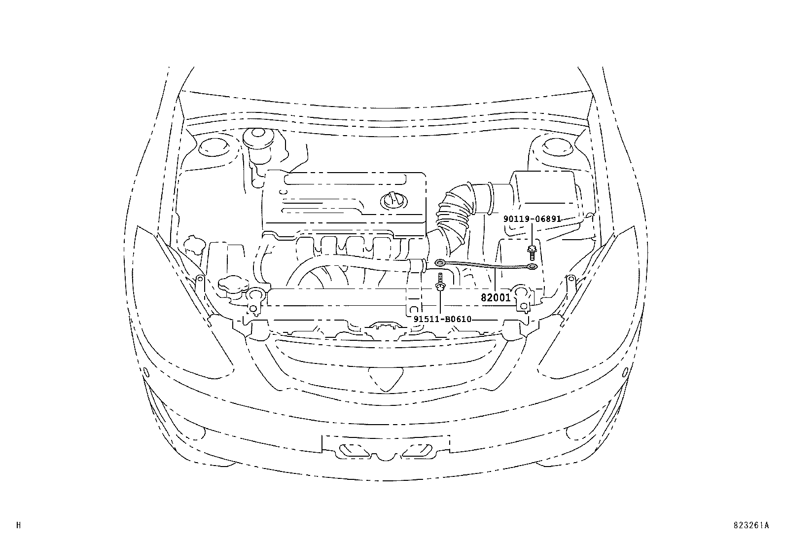 82151-21110 WIRE, FRONT DOOR, RH product image