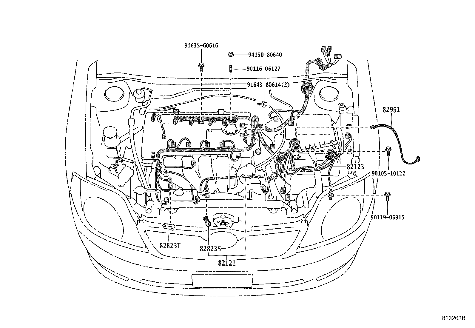 82114-12090 WIRE, ENGINE ROOM, NO.4 product image