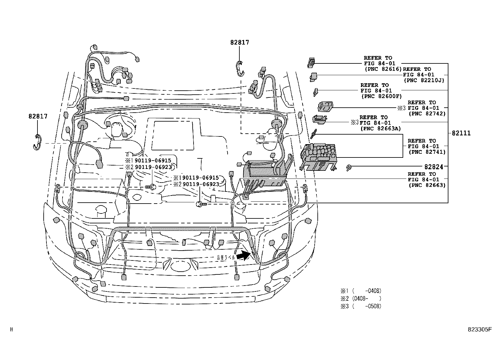 82142-35040 WIRE, INSTRUMENT PANEL, NO.2 product image