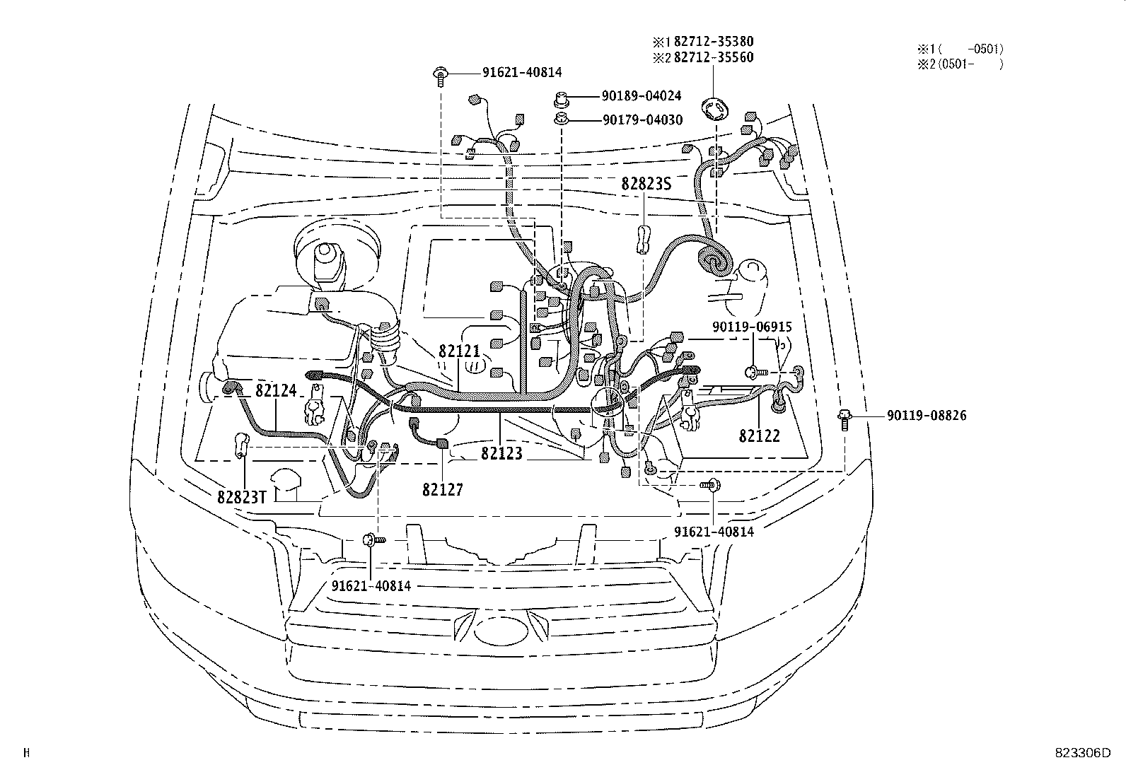 82142-35040 WIRE, INSTRUMENT PANEL, NO.2 product image