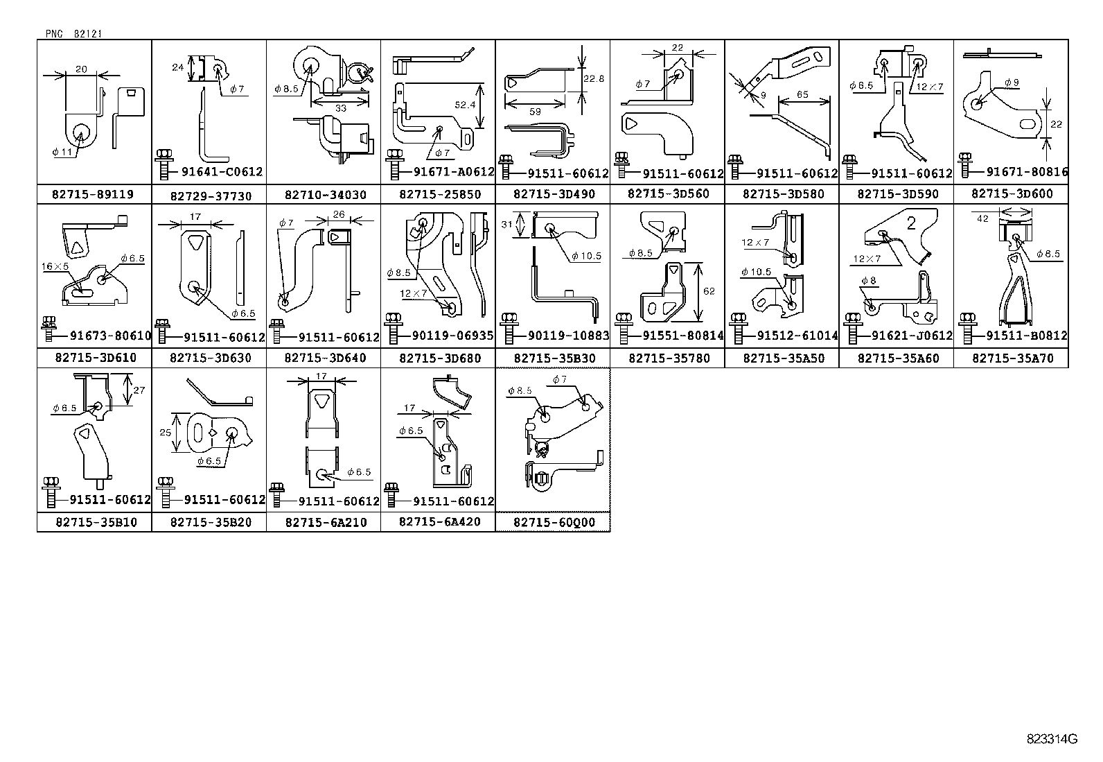 82142-35040 WIRE, INSTRUMENT PANEL, NO.2 product image