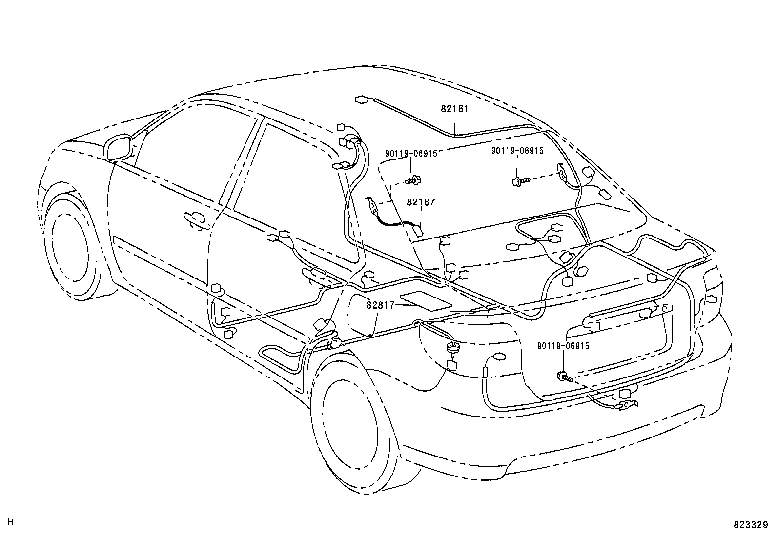 82817-0D050 PROTECTOR, WIRING HARNESS, NO.1 product image