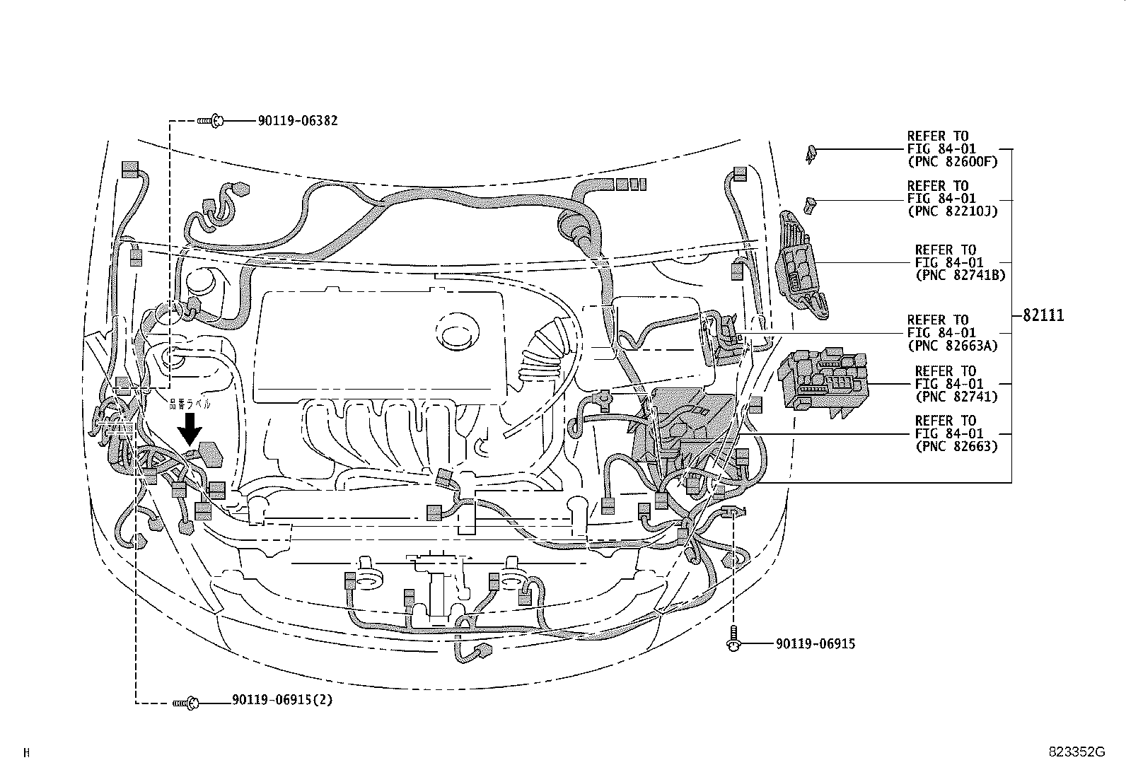 82142-68030 WIRE, INSTRUMENT PANEL, NO.2 product image