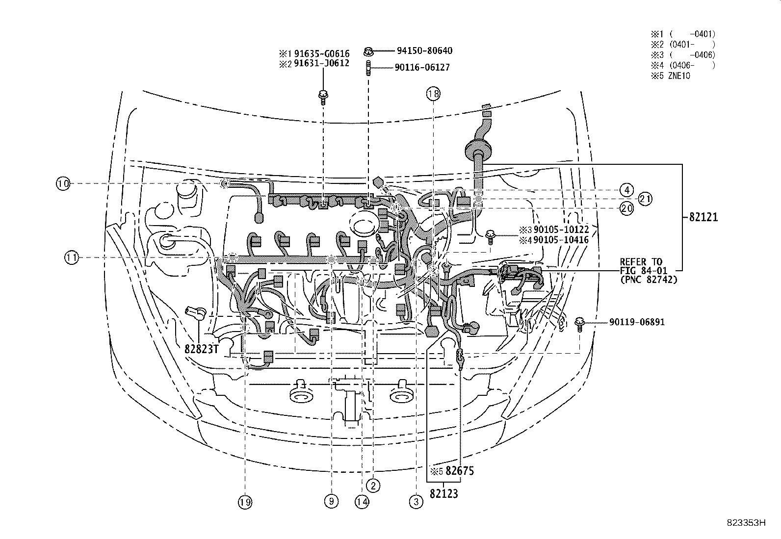 82142-68030 WIRE, INSTRUMENT PANEL, NO.2 product image