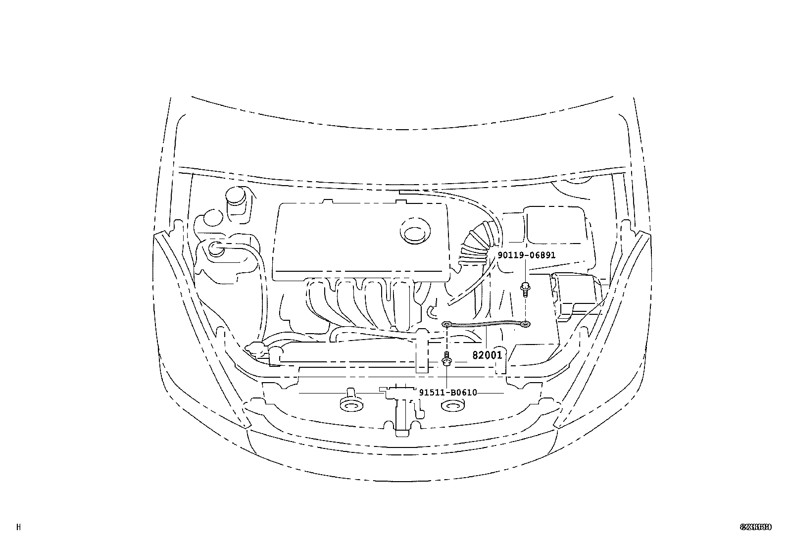 82142-68010 WIRE, INSTRUMENT PANEL, NO.2 product image