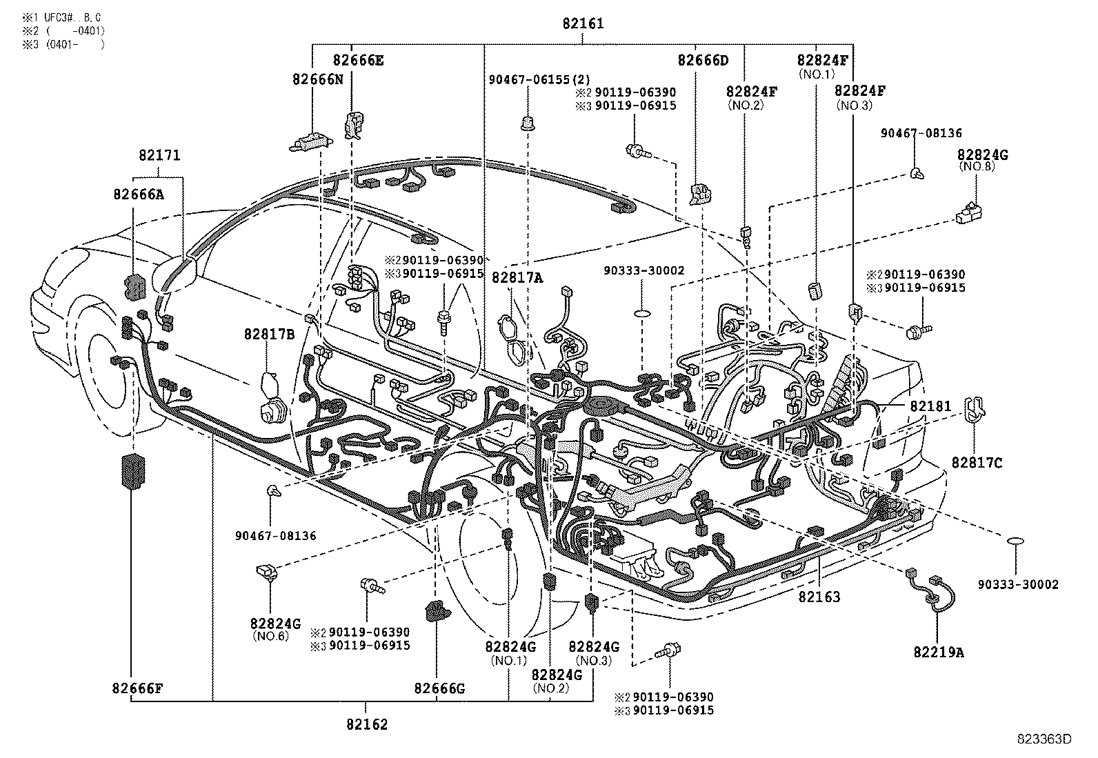 82191-50150 WIRE, FRONT SEAT, RH product image