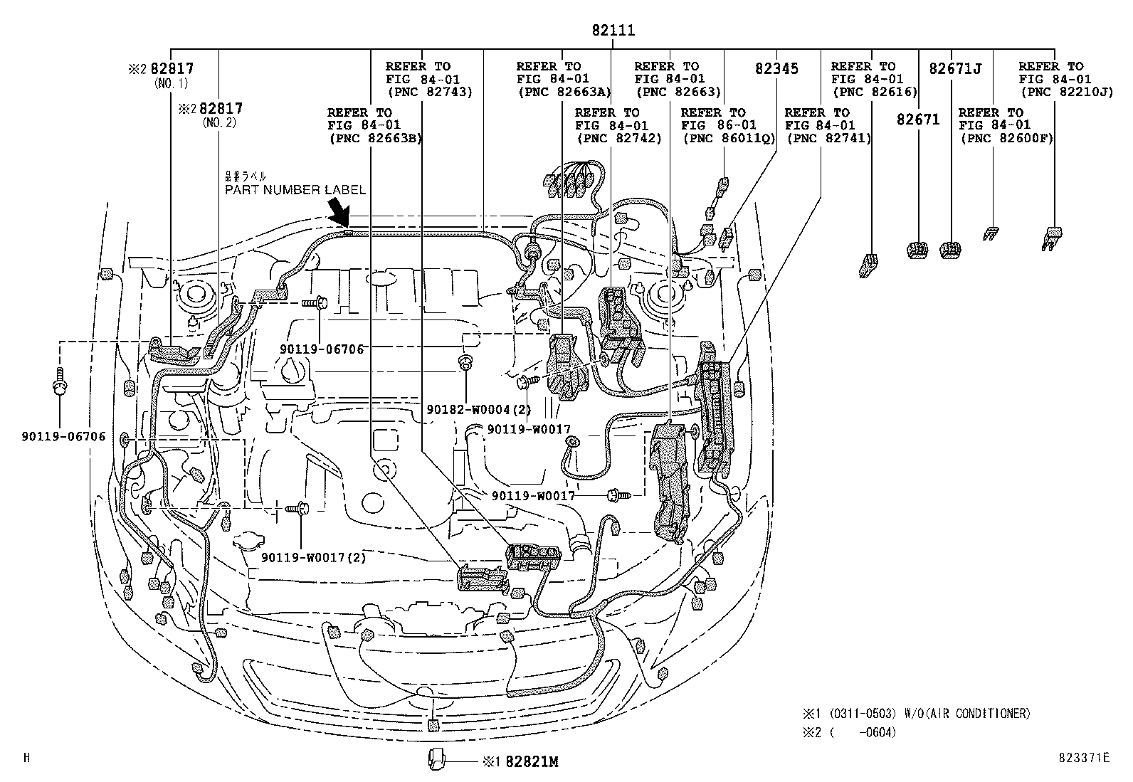 82121-05780 WIRE, ENGINE product image