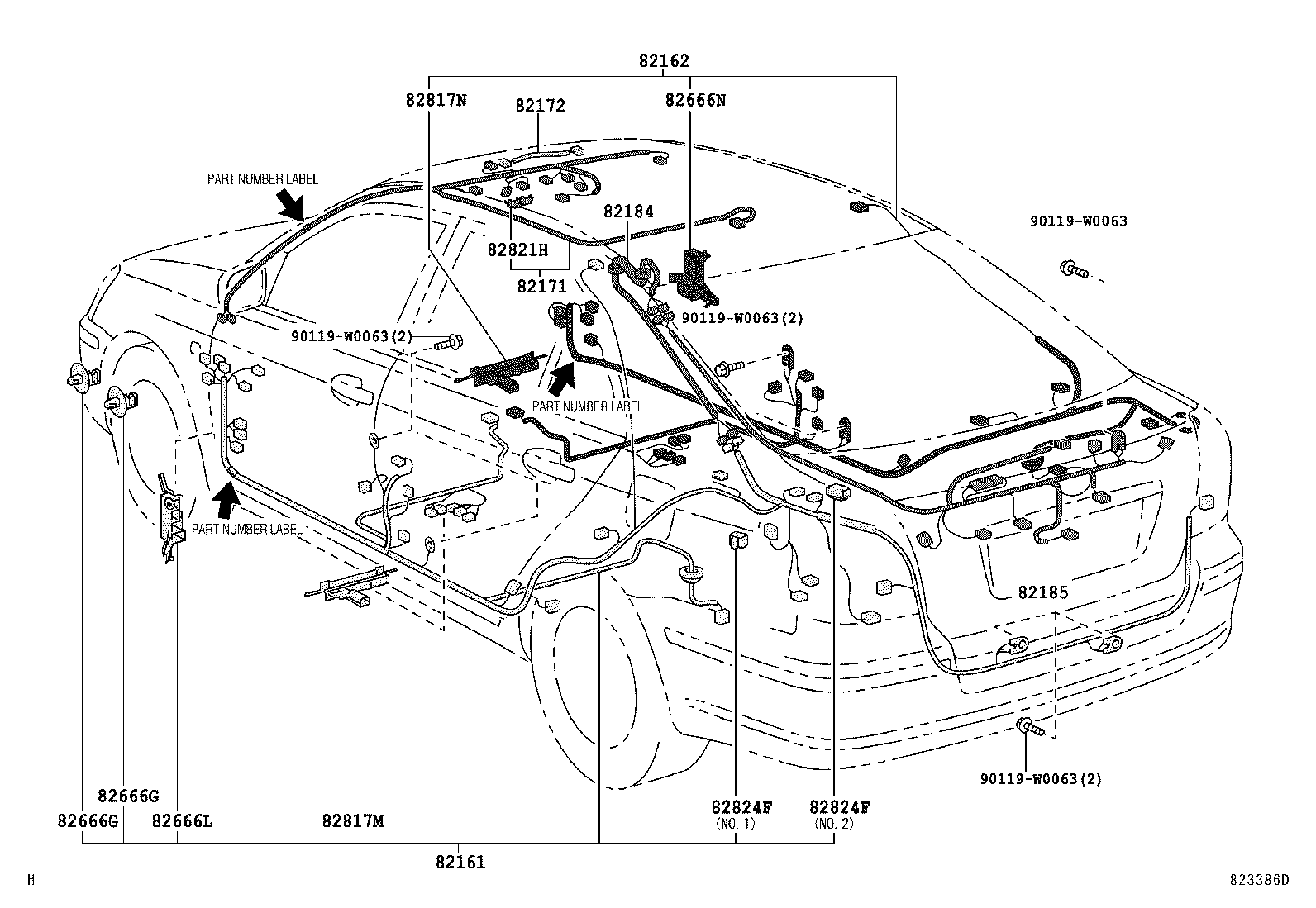 82817-05310 PROTECTOR, WIRING HARNESS, NO.12 product image