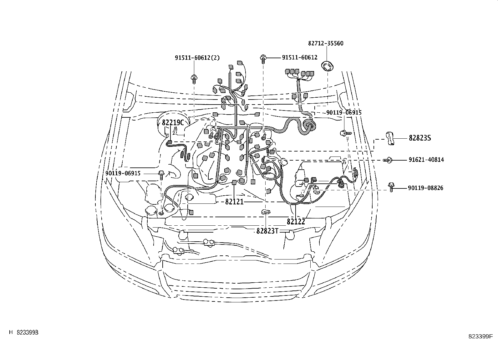 82142-60150 WIRE, INSTRUMENT PANEL, NO.2 product image
