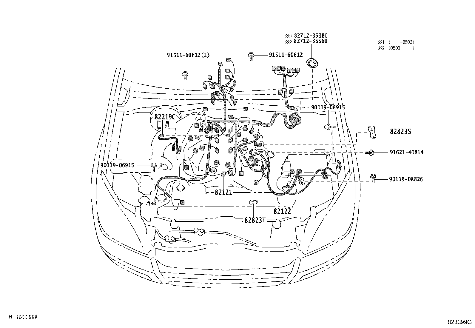 82124-60120 WIRE, ENGINE, NO.4 product image