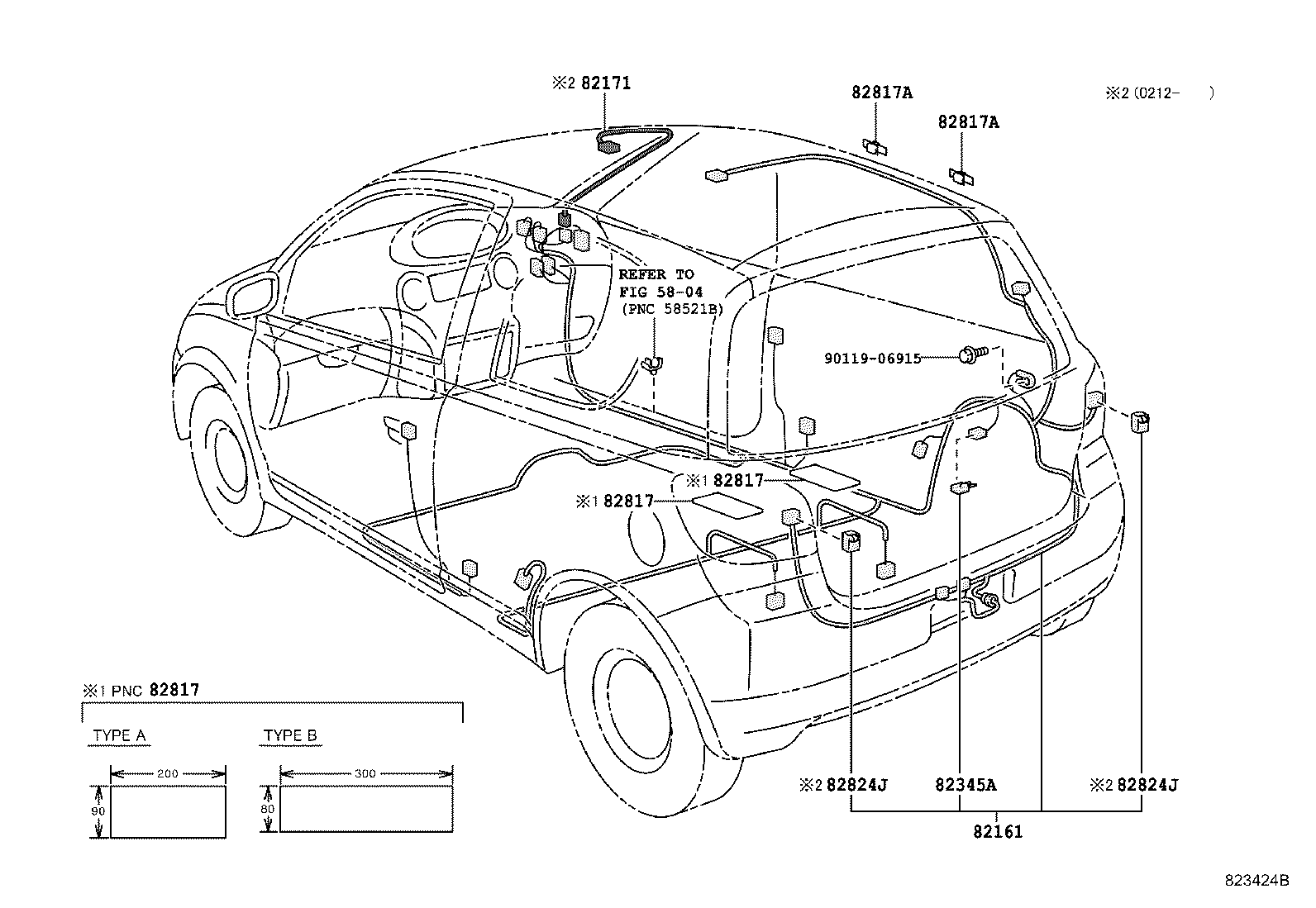 82124-52010 WIRE, ENGINE, NO.4 product image