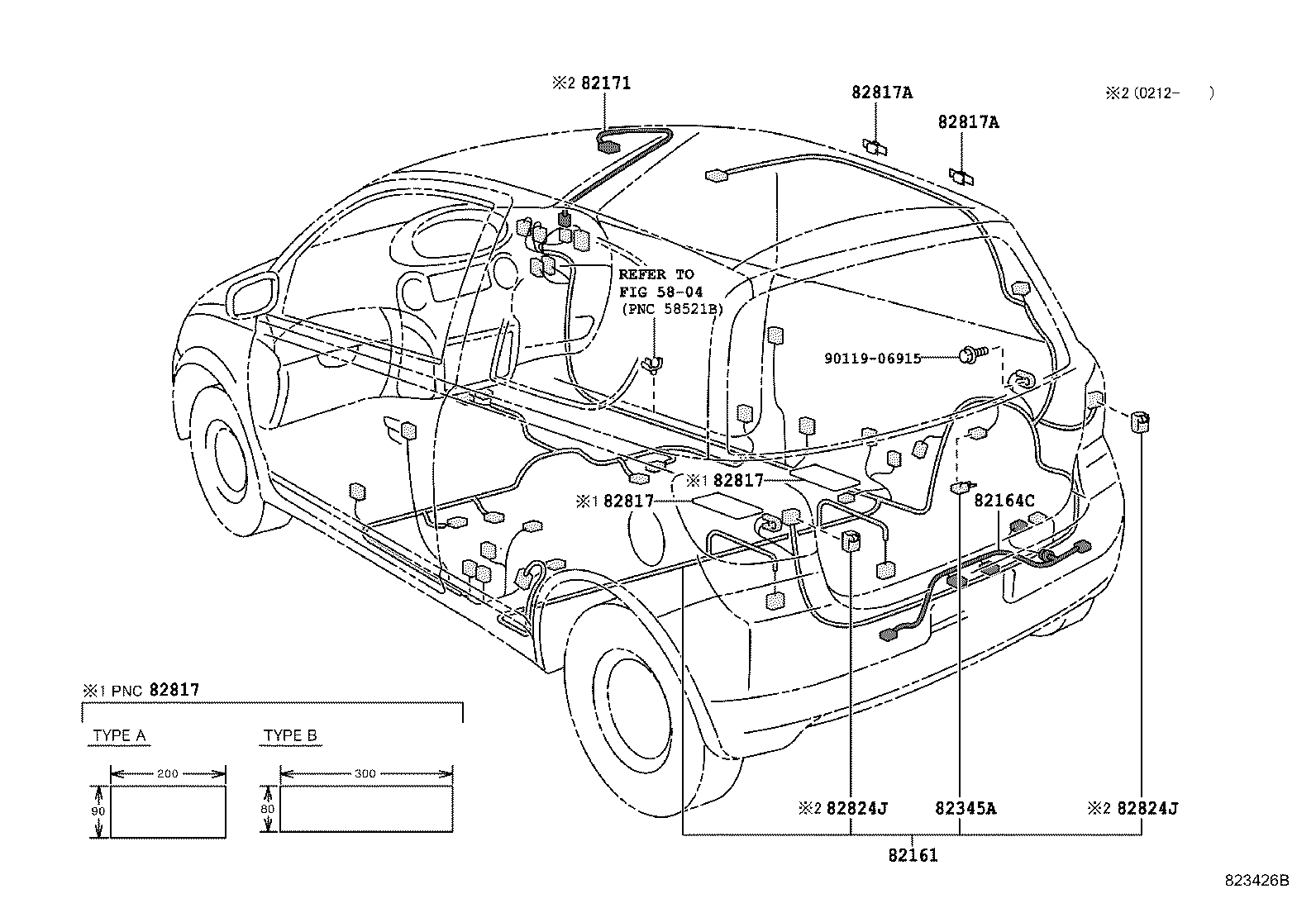 82124-52010 WIRE, ENGINE, NO.4 product image
