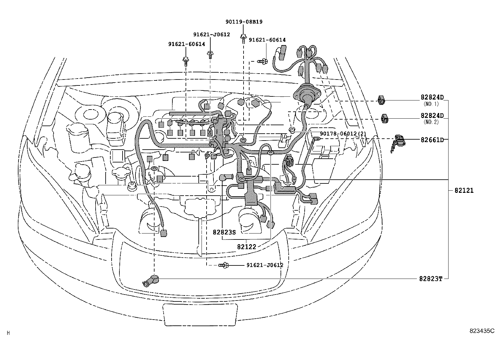 82817-48370 PROTECTOR, WIRING HARNESS, NO.1 product image