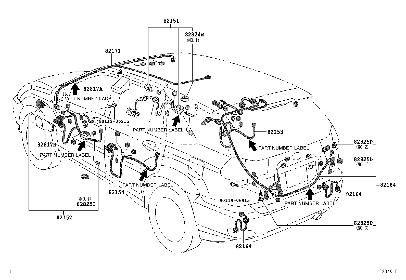 82817-48270 PROTECTOR, WIRING HARNESS, NO.1 product image