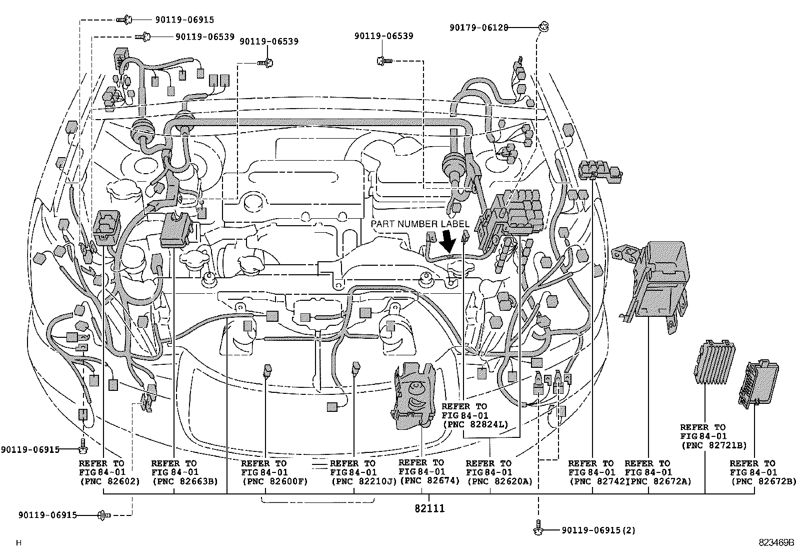 82817-48270 PROTECTOR, WIRING HARNESS, NO.1 product image