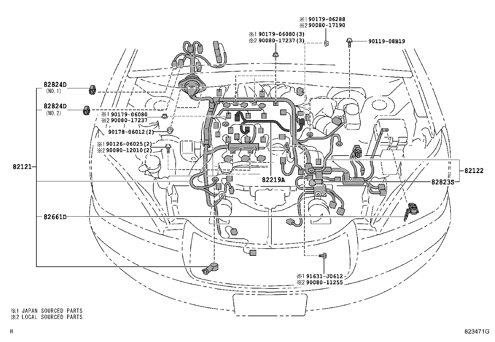 82817-48270 PROTECTOR, WIRING HARNESS, NO.1 product image