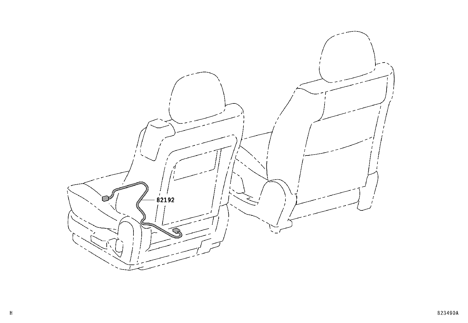 82054-46010 WIRE, REAR DOOR, NO.2 product image