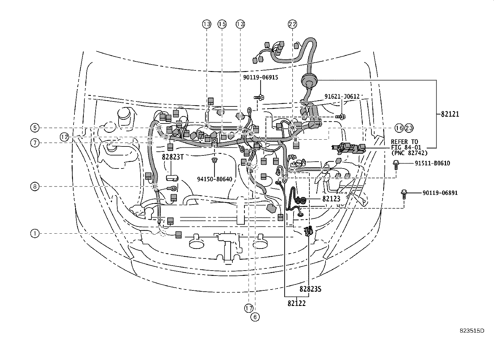 82142-68030 WIRE, INSTRUMENT PANEL, NO.2 product image