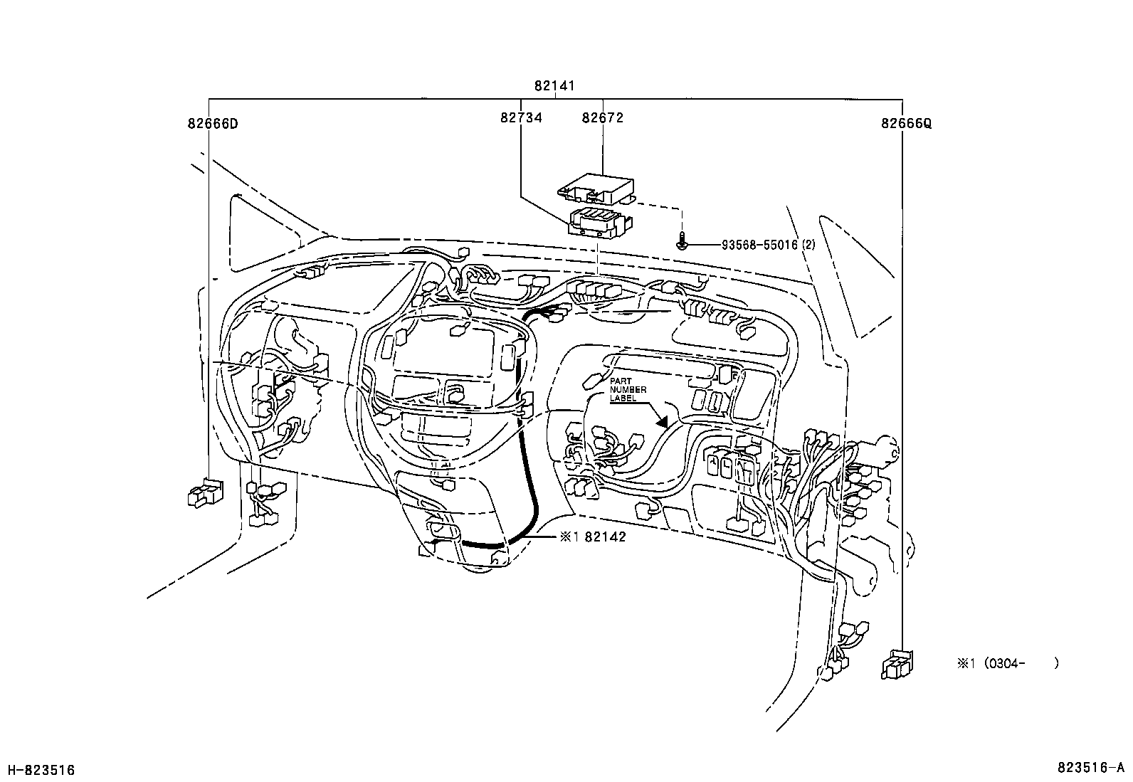 82114-28010 WIRE, ENGINE ROOM, NO.4 product image