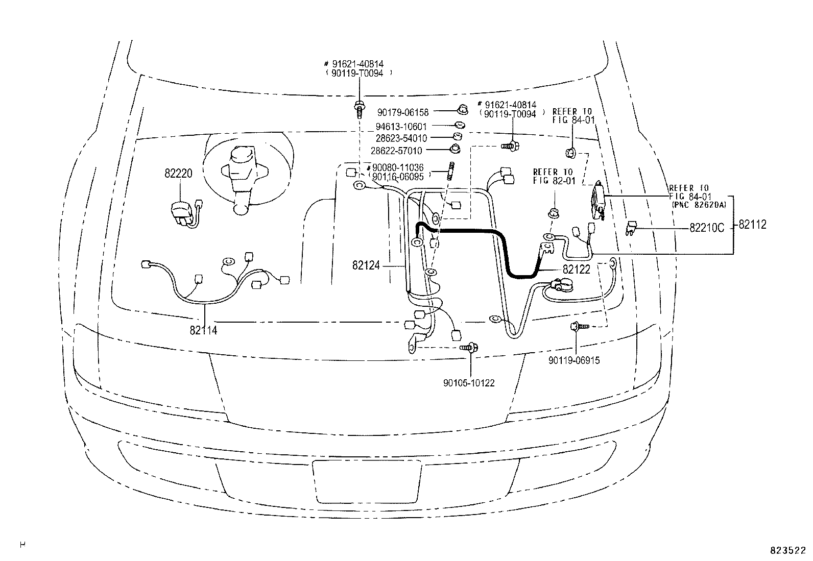 82124-0B050 WIRE, ENGINE, NO.4 product image