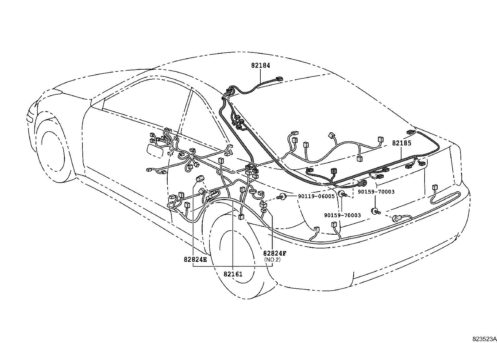 82142-20070 WIRE, INSTRUMENT PANEL, NO.2 product image