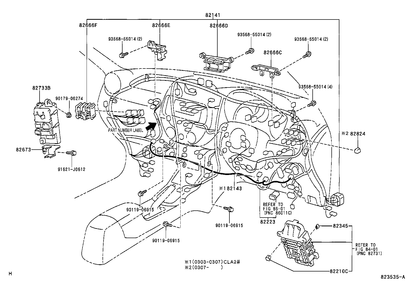 82142-42010 WIRE, INSTRUMENT PANEL, NO.2 product image