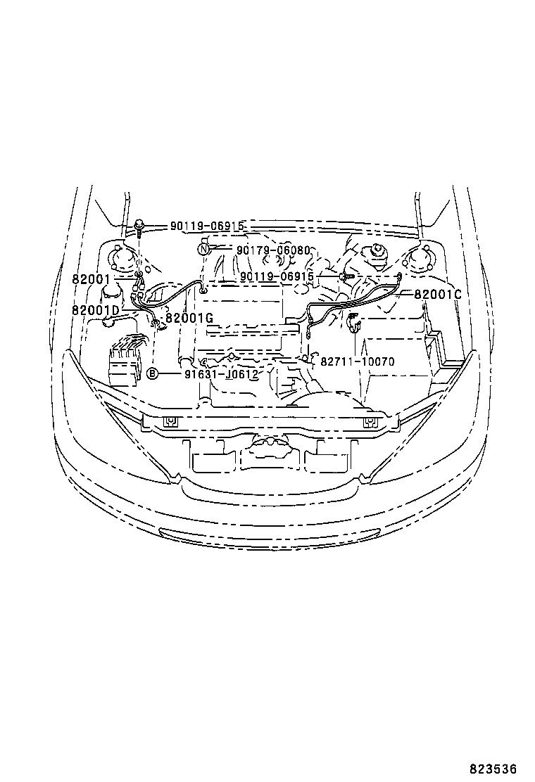 82142-33110 WIRE, INSTRUMENT PANEL, NO.2 product image
