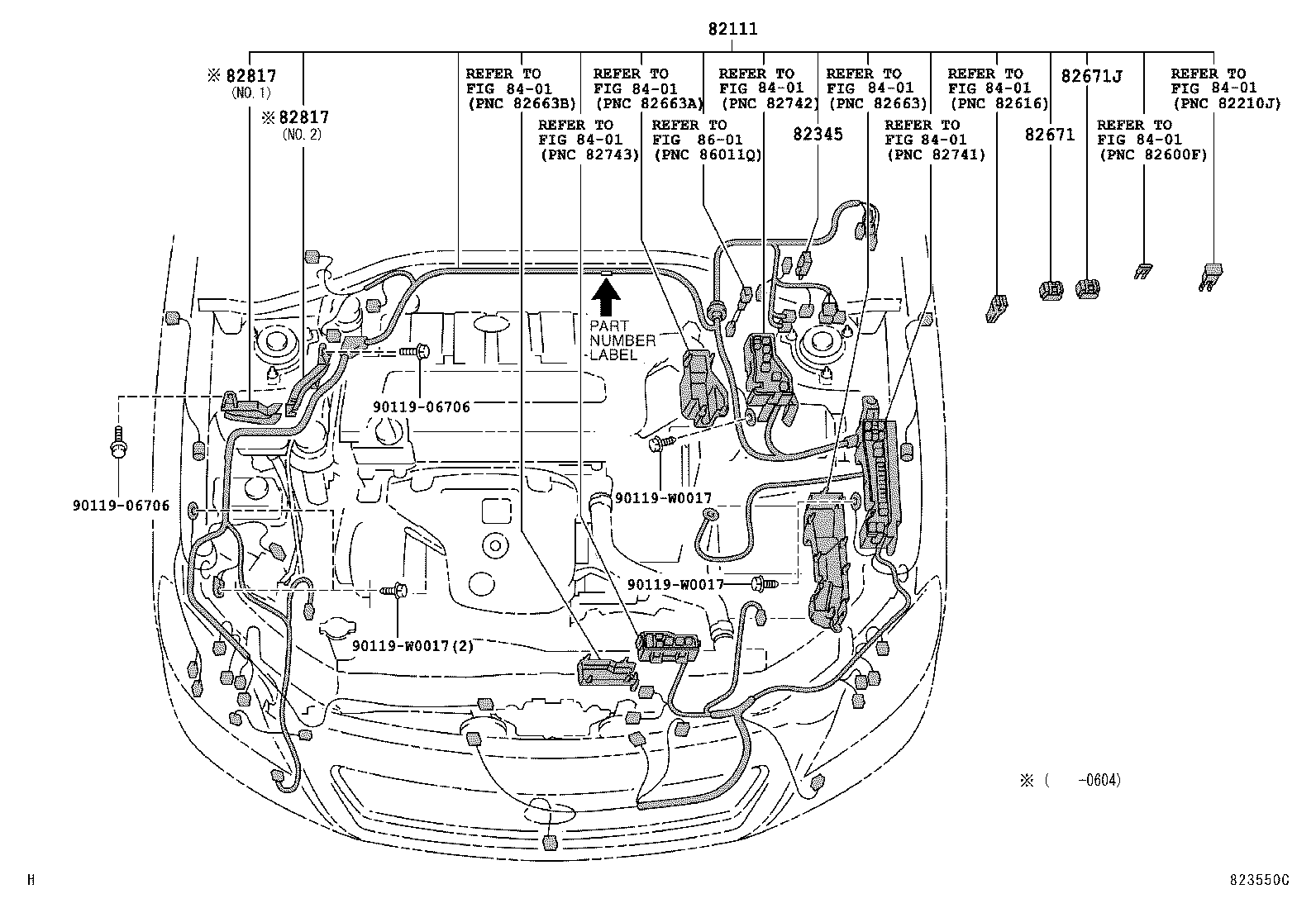 82817-05310 PROTECTOR, WIRING HARNESS, NO.12 product image