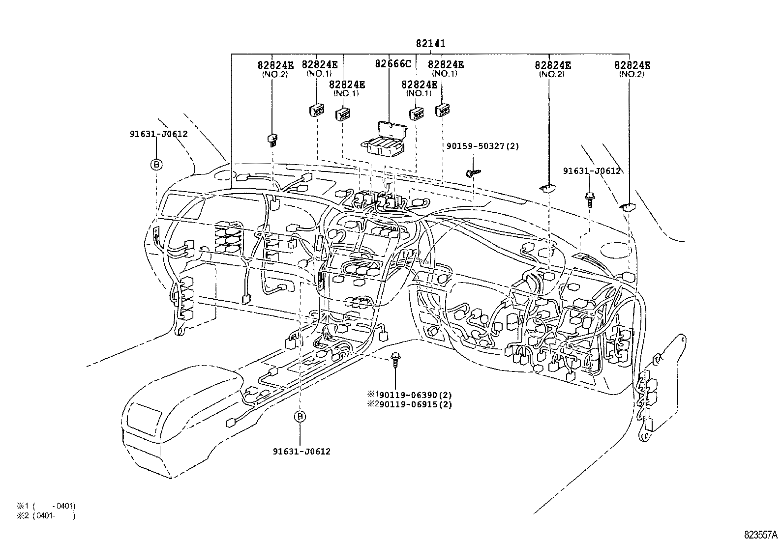 82191-50100 WIRE, FRONT SEAT, RH product image