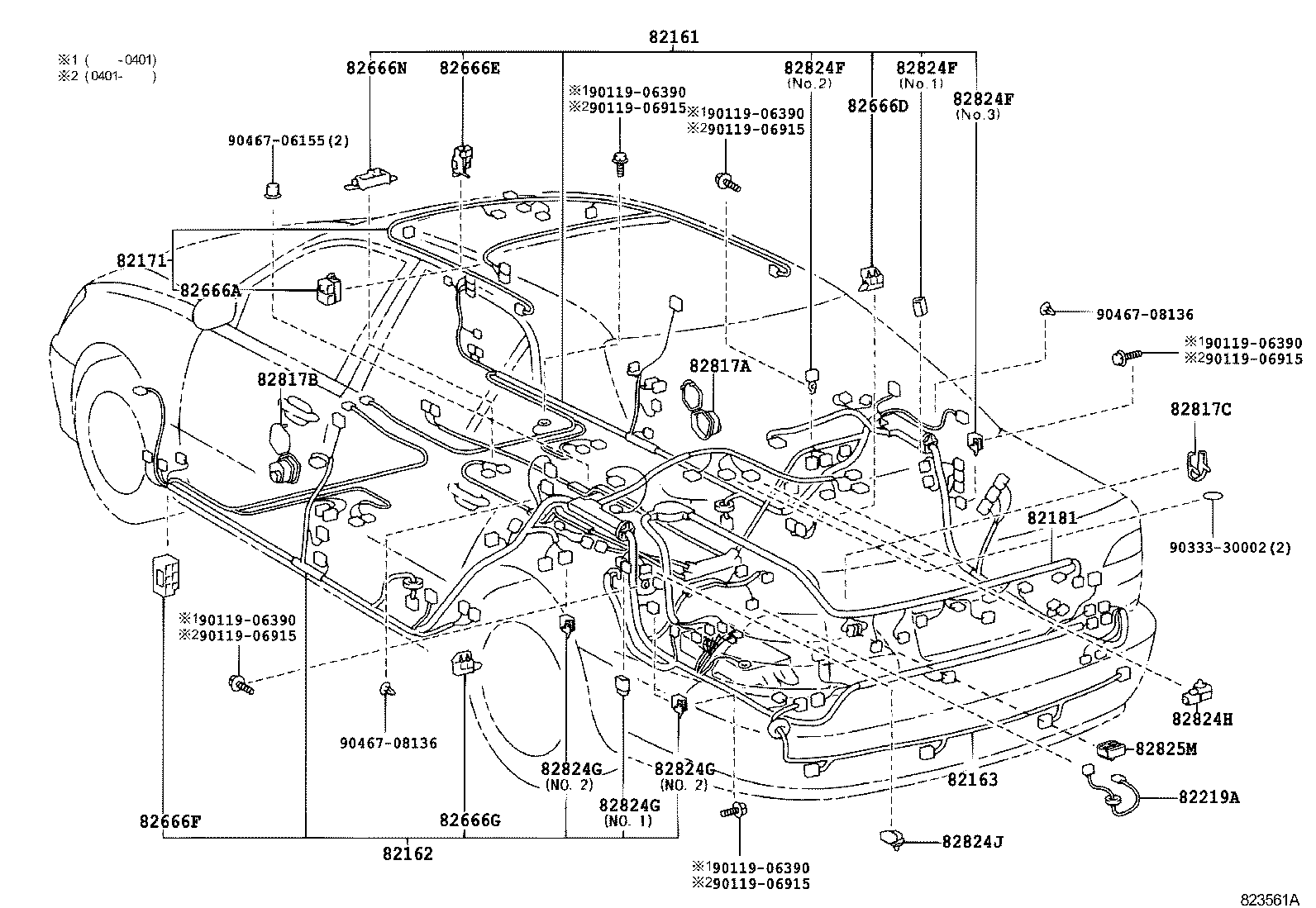 82191-50100 WIRE, FRONT SEAT, RH product image