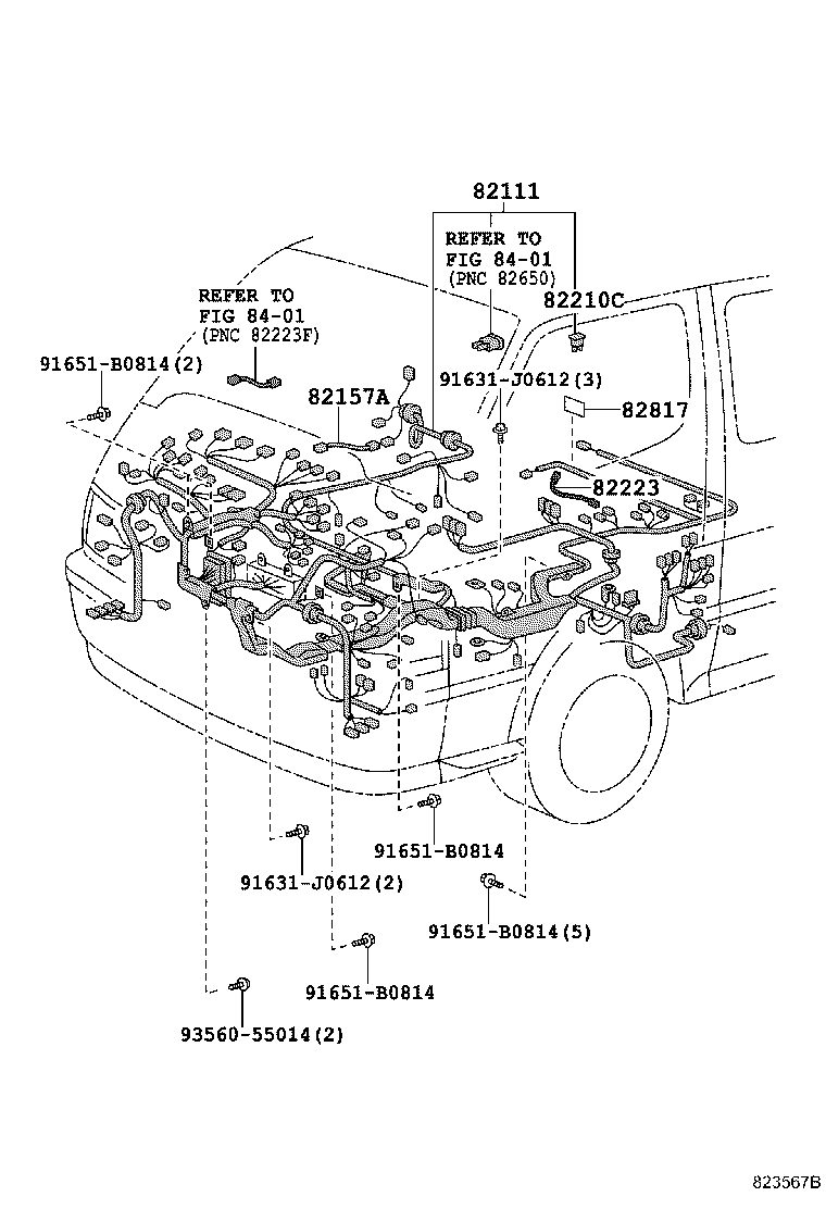 82020-26032 HARNESS ASSY, WIRING COWL TO HEADLAMP product image