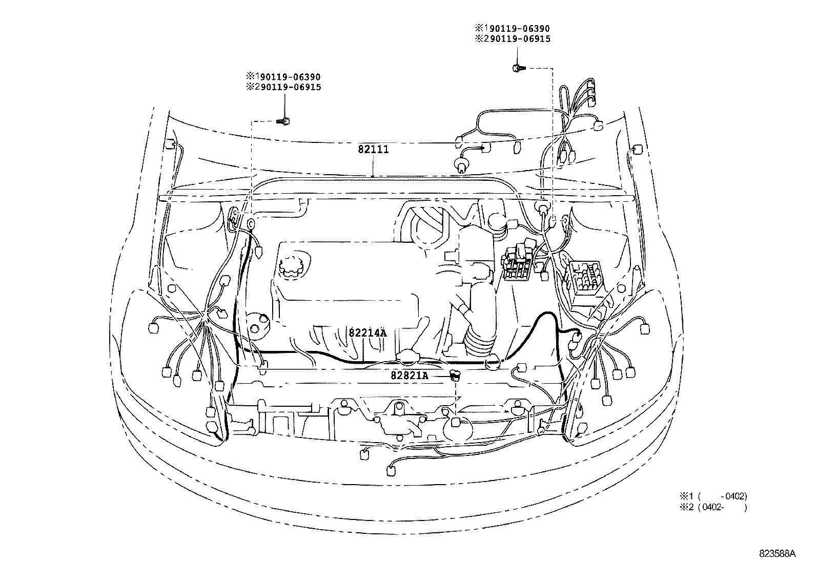 Toyota 82161-52B30 WIRE, FLOOR