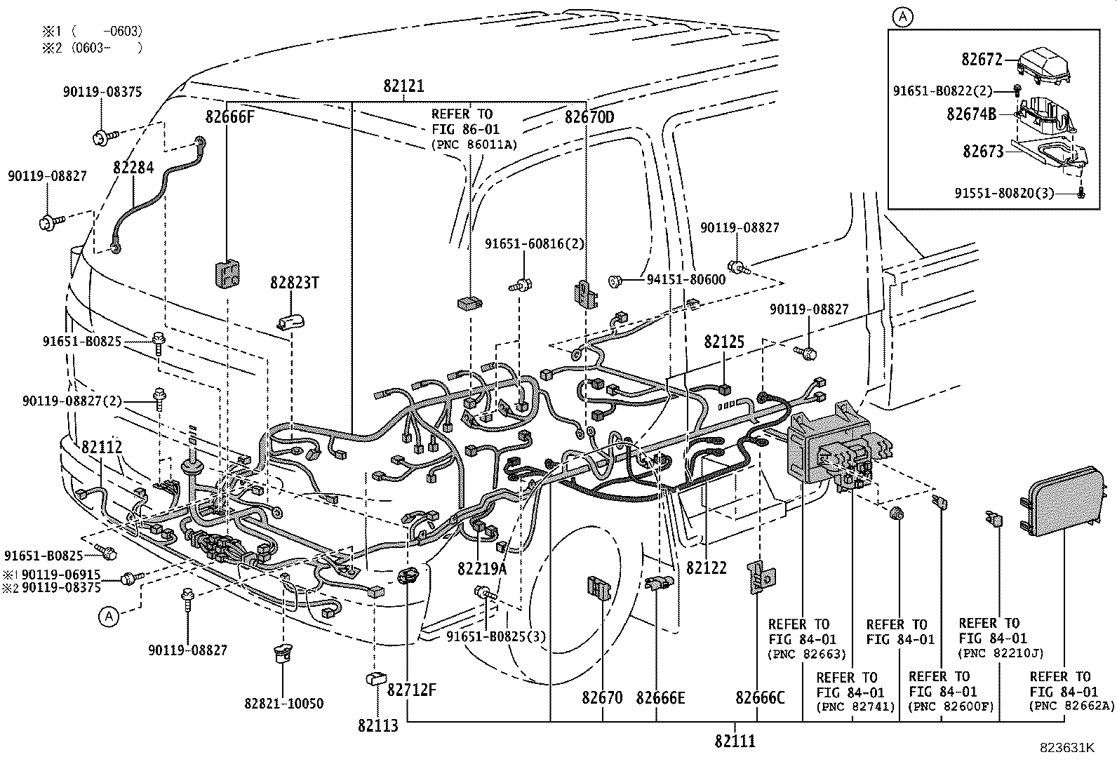 82122-25280 WIRE, ENGINE, NO.2 product image