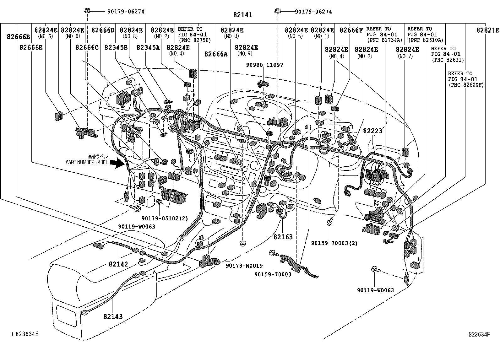 82122-05070 WIRE, ENGINE, NO.2 product image