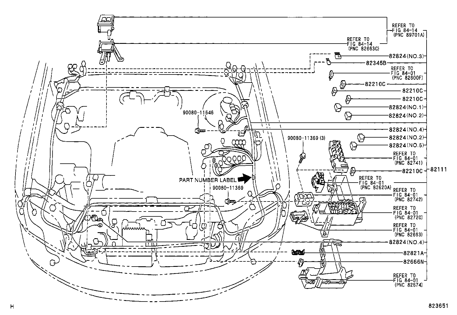 82121-0C080 WIRE, ENGINE product image