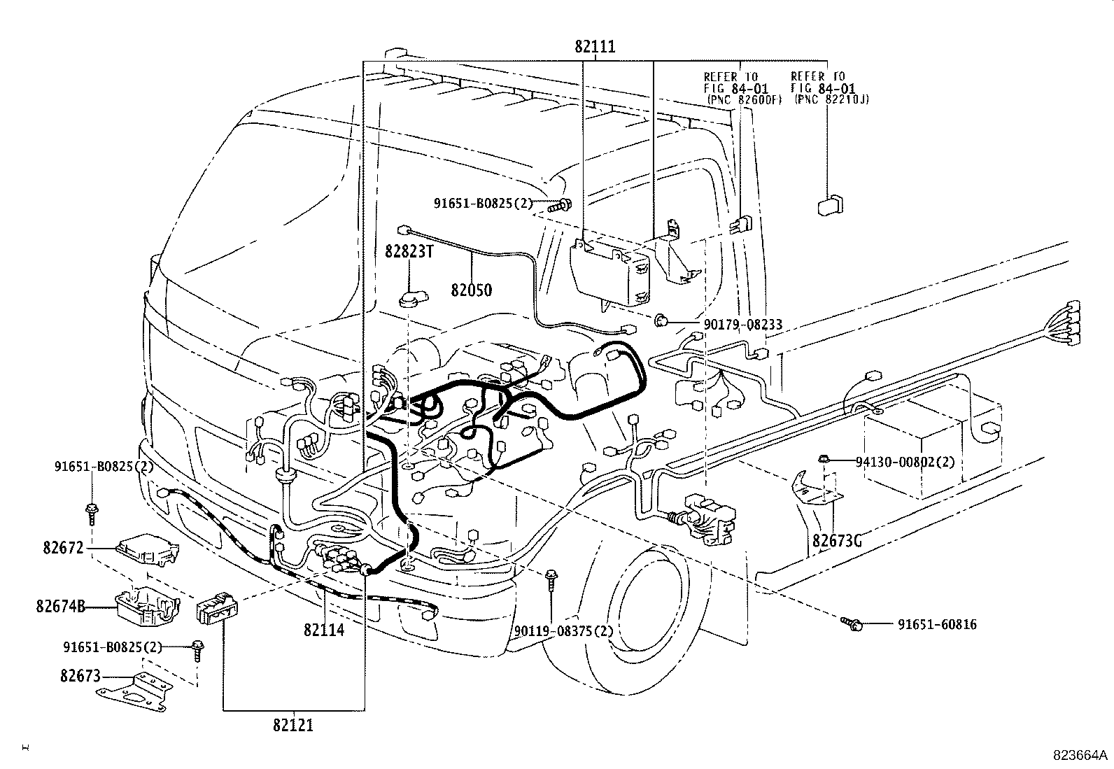 82121-37B41 WIRE, ENGINE, NO.2 product image