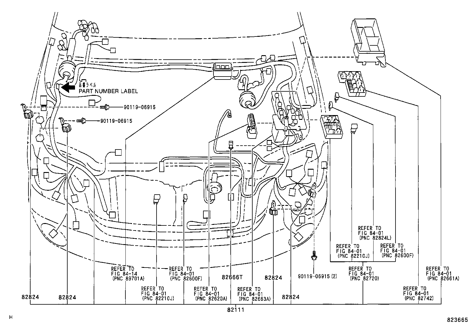 82153-48040 WIRE, REAR DOOR, NO.1 product image