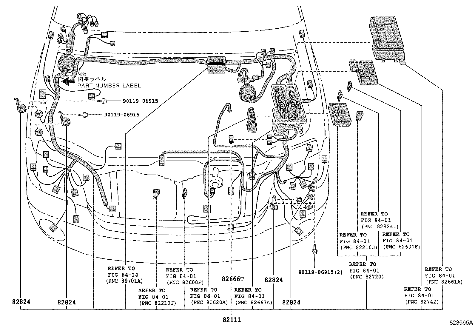82191-48100 WIRE, FRONT SEAT, RH product image