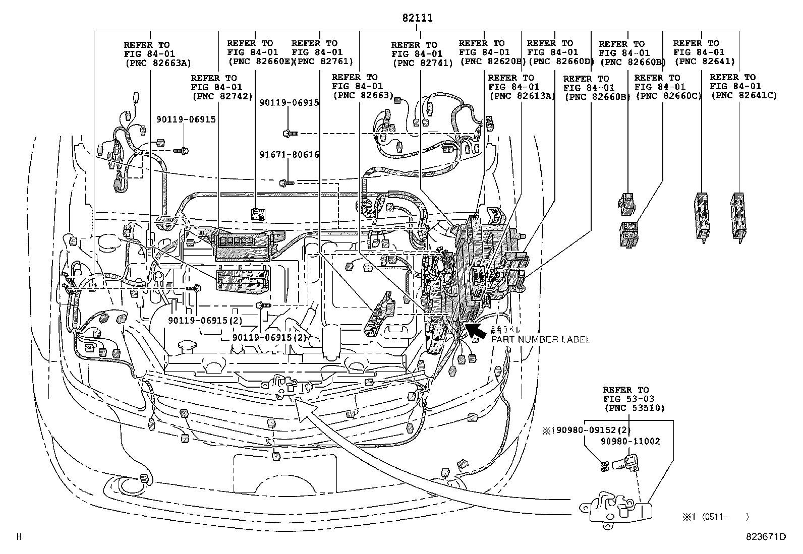 82817-47300 PROTECTOR, WIRING HARNESS, NO.1 product image