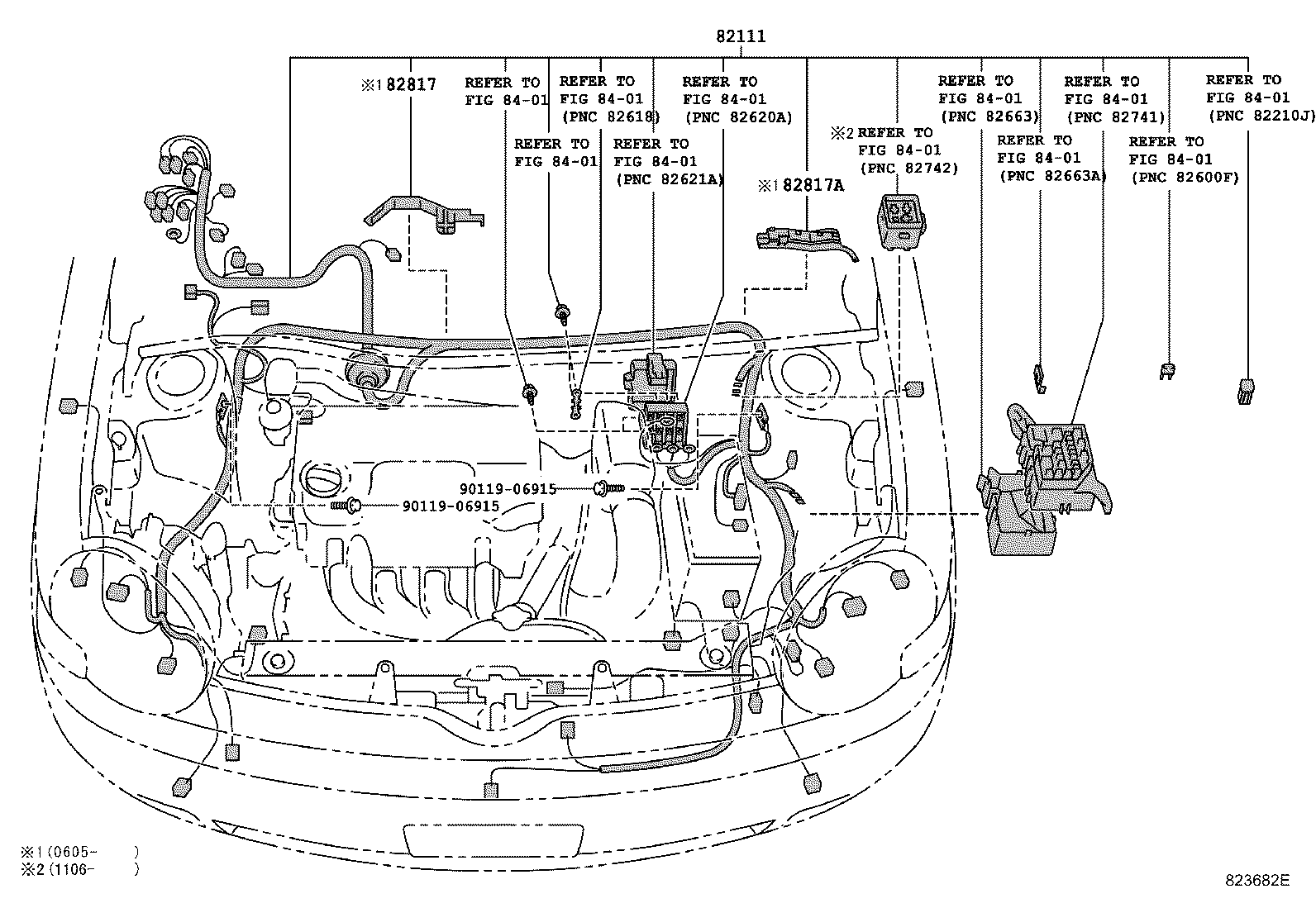 82053-52020 WIRE, REAR DOOR, NO.1 product image