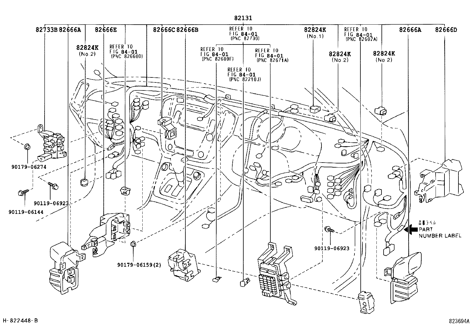 82153-48040 WIRE, REAR DOOR, NO.1 product image
