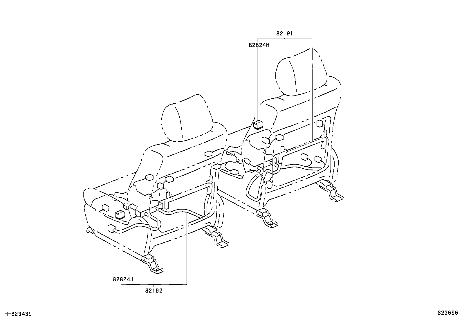 82153-48040 WIRE, REAR DOOR, NO.1 product image