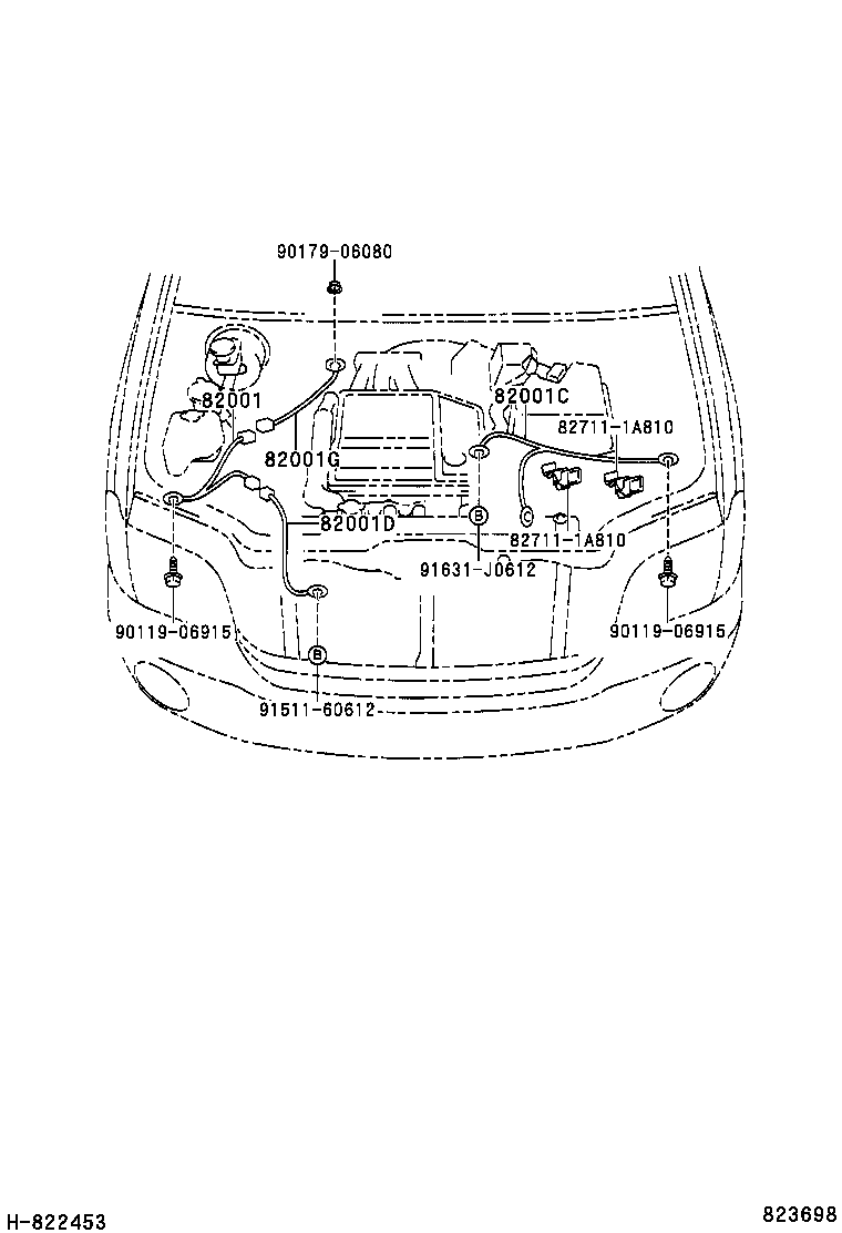 82153-48040 WIRE, REAR DOOR, NO.1 product image