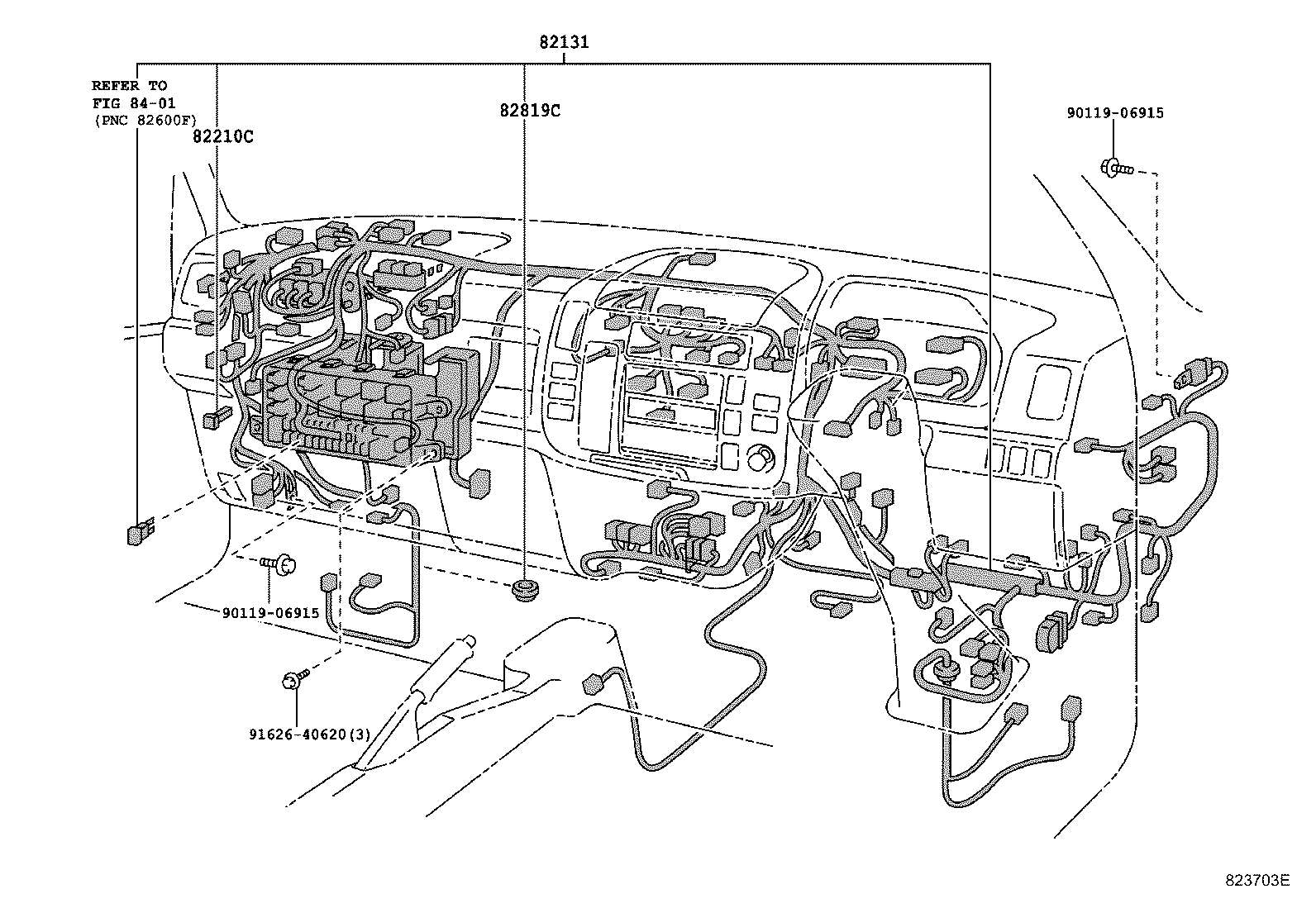63189-37010 BRACKET, WIRING HARNESS CONNECTOR product image