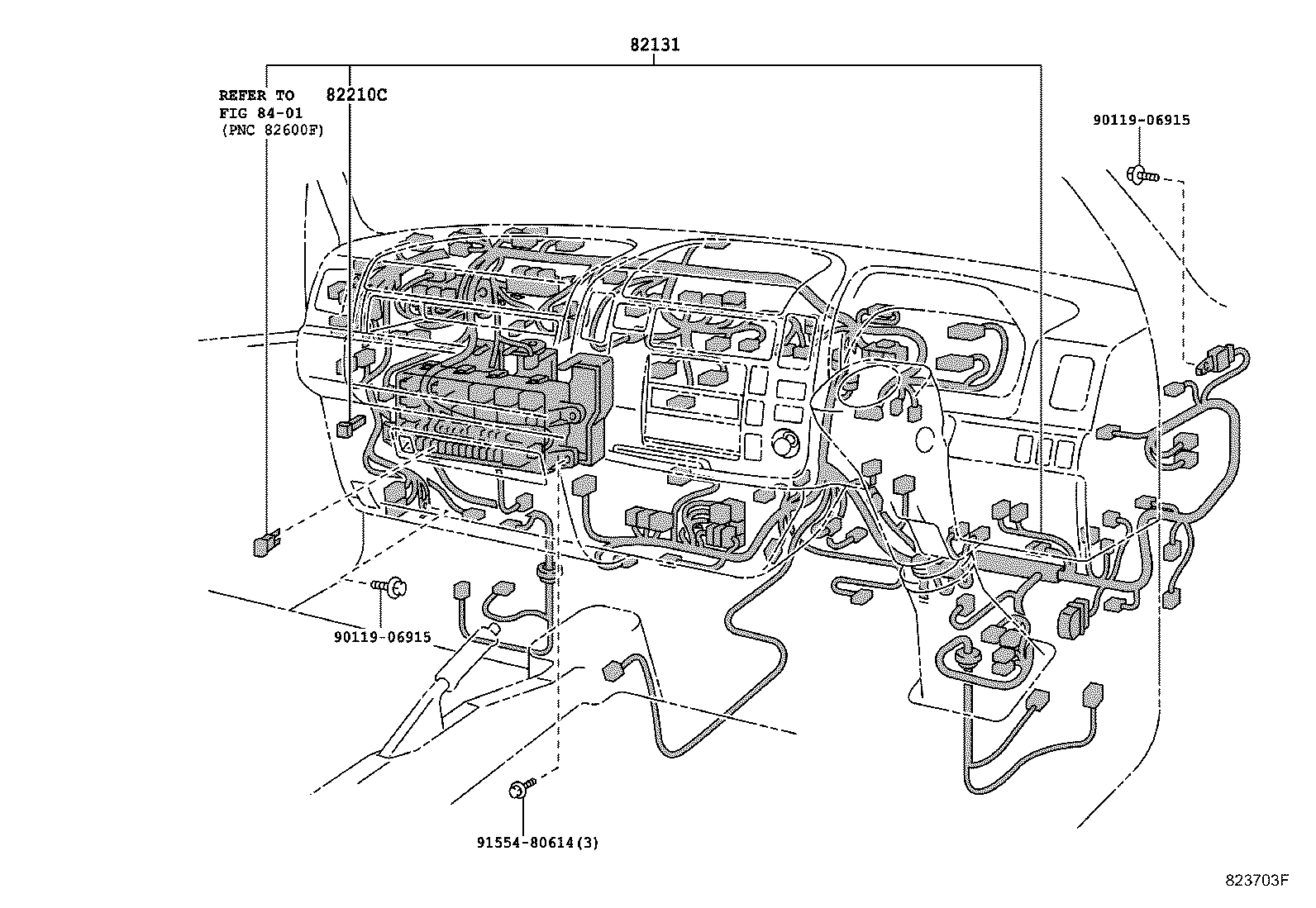 82121-37B40 WIRE, ENGINE, NO.2 product image