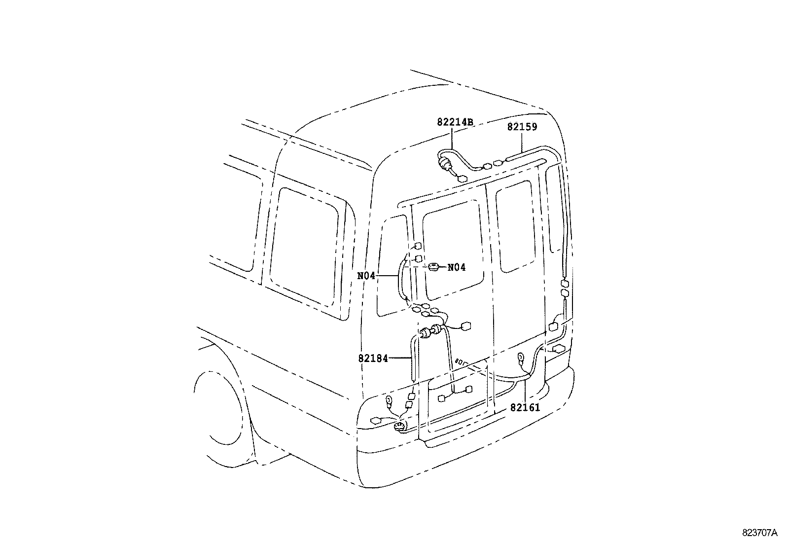 82122-36130 WIRE, ENGINE, NO.2 product image
